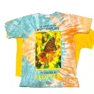 National Geographic Tie Dye Butterfly Shirt